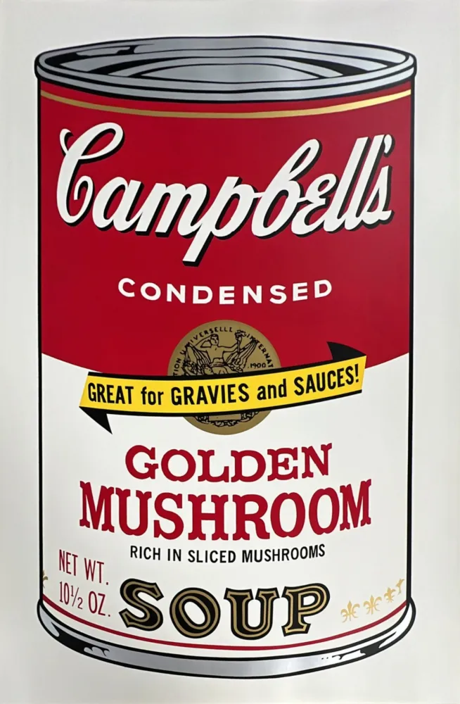 シルクスクリーン Warhol - Golden Mushroom (from Campbell's Soup II)