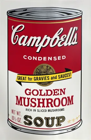 シルクスクリーン Warhol - Golden Mushroom (from Campbell's Soup II)