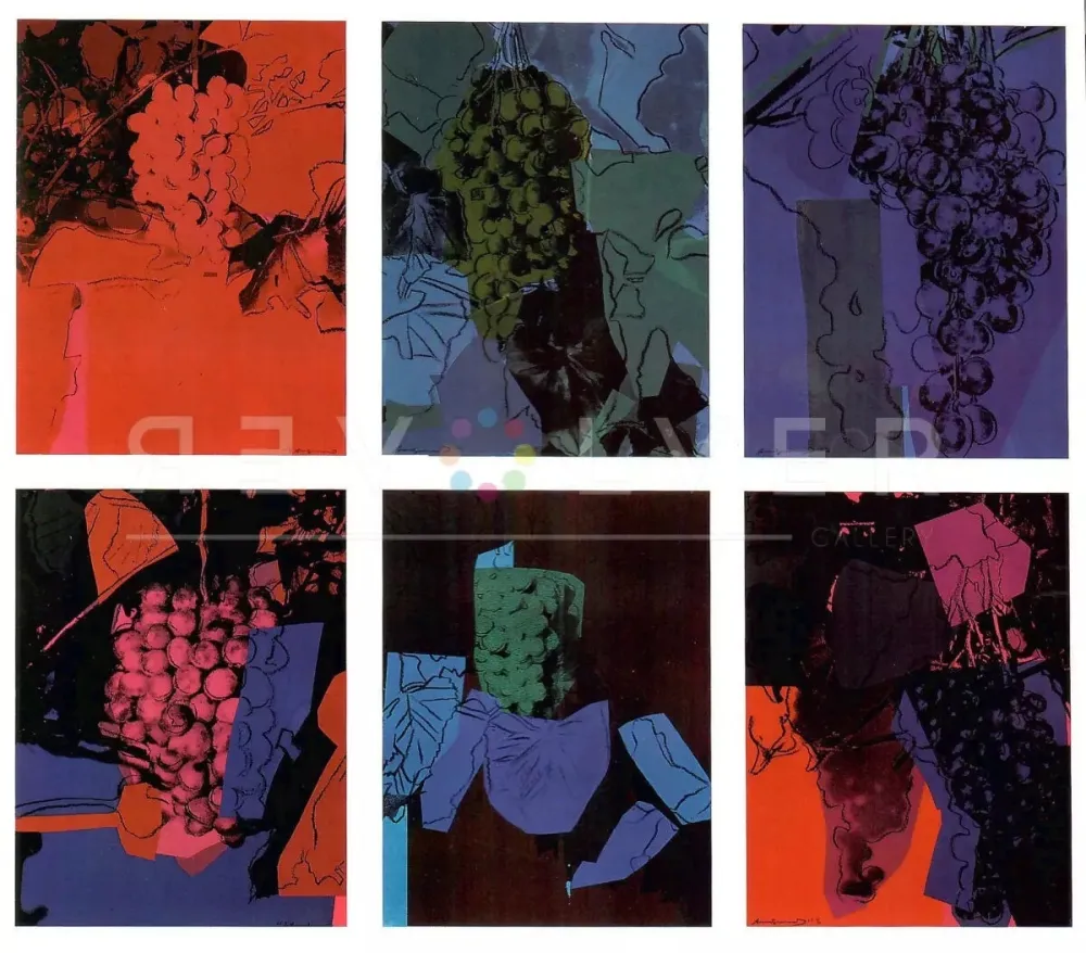 シルクスクリーン Warhol - Grapes Complete Portfolio