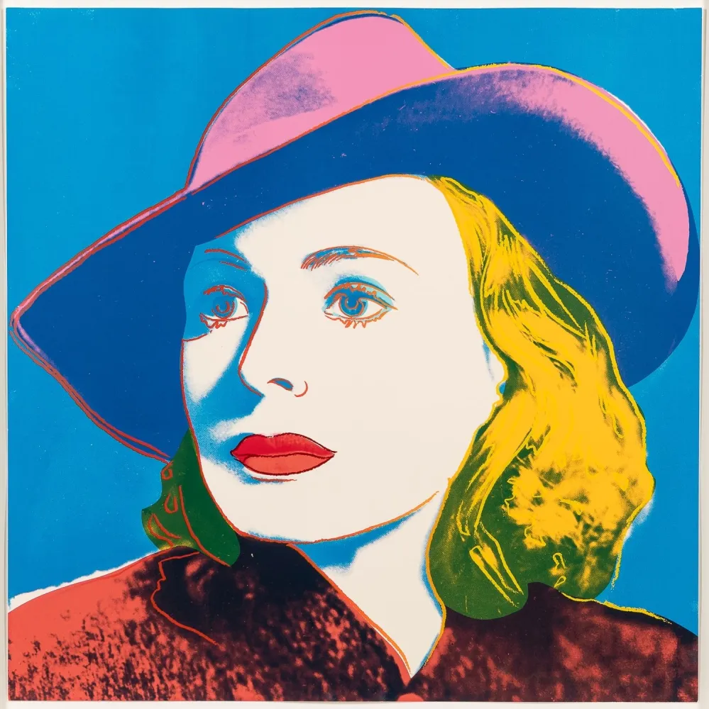 シルクスクリーン Warhol - Ingrid Bergman with hat