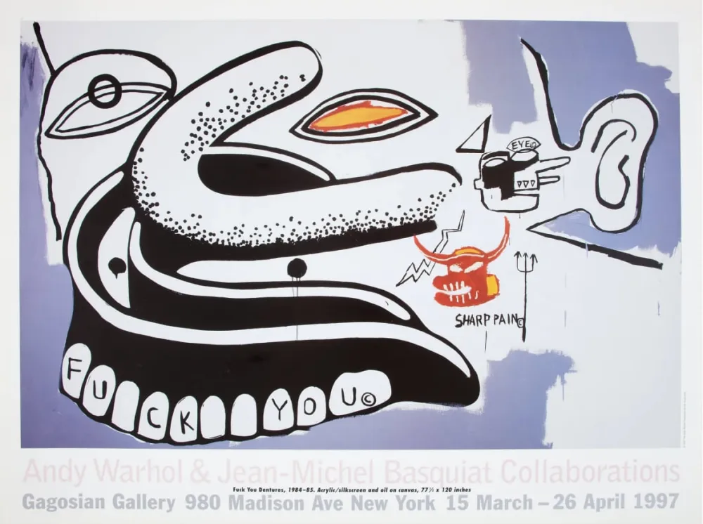 掲示 Warhol - Jean-Michel Basquiat - Fuck You Dentures