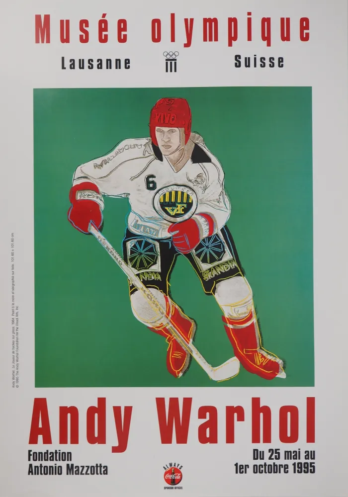 挿絵入り本 Warhol - Joueur de Hockey