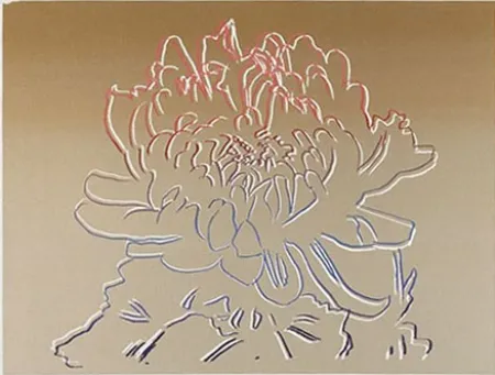 シルクスクリーン Warhol - Kiku Gold & Pink