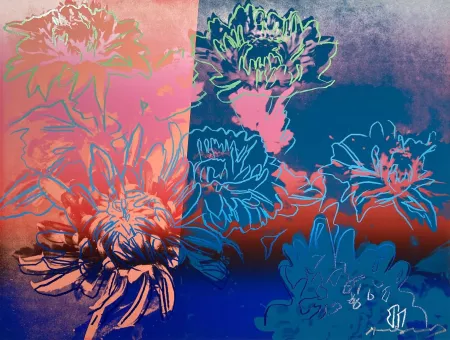 シルクスクリーン Warhol - Kiku, II.309