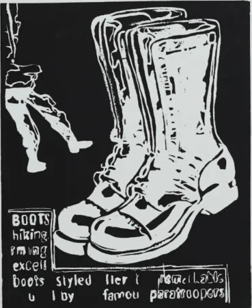 シルクスクリーン Warhol - Paratrooper Boots Negative