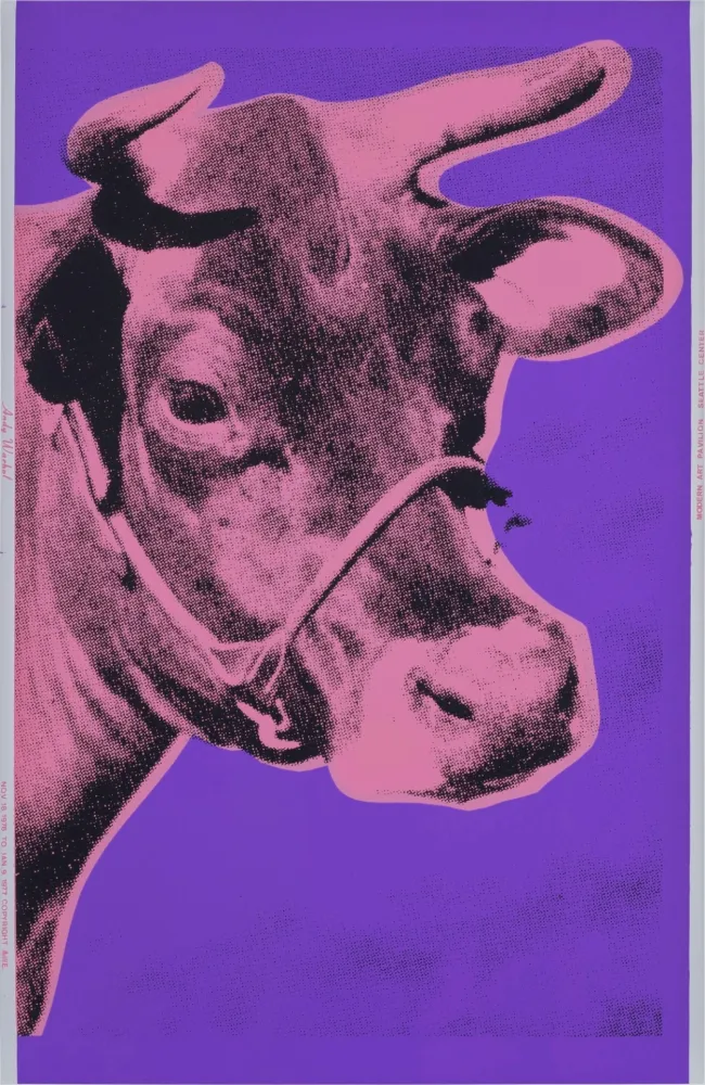 シルクスクリーン Warhol - Pink COW