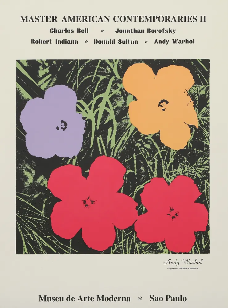 シルクスクリーン Warhol - Poppy Flowers for the Museu de Arte de Moderna, Sao Paulo
