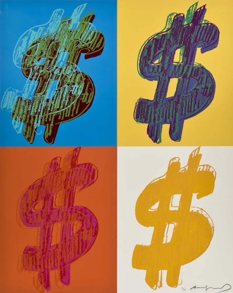シルクスクリーン Warhol - $ (Quadrant)