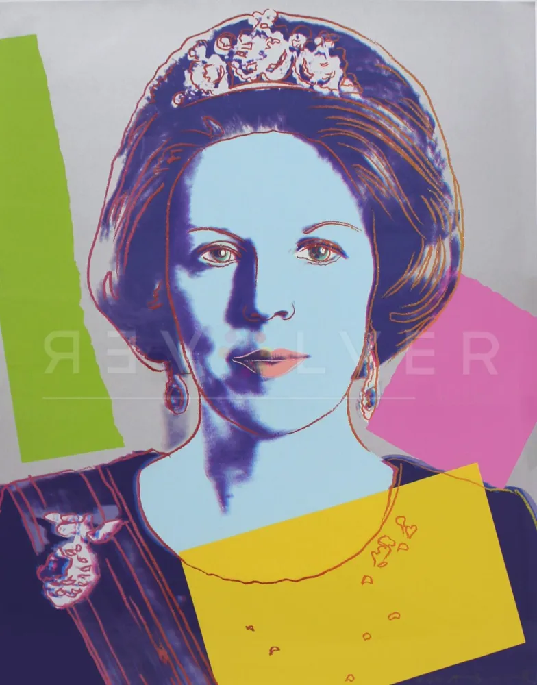 シルクスクリーン Warhol - Queen Beatrix of the Netherlands (FS II.340)