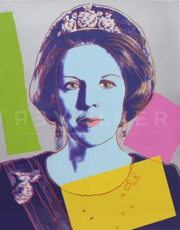 シルクスクリーン Warhol - Queen Beatrix of the Netherlands (FS II.340)