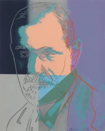 シルクスクリーン Warhol - Sigmund Freud, II.235