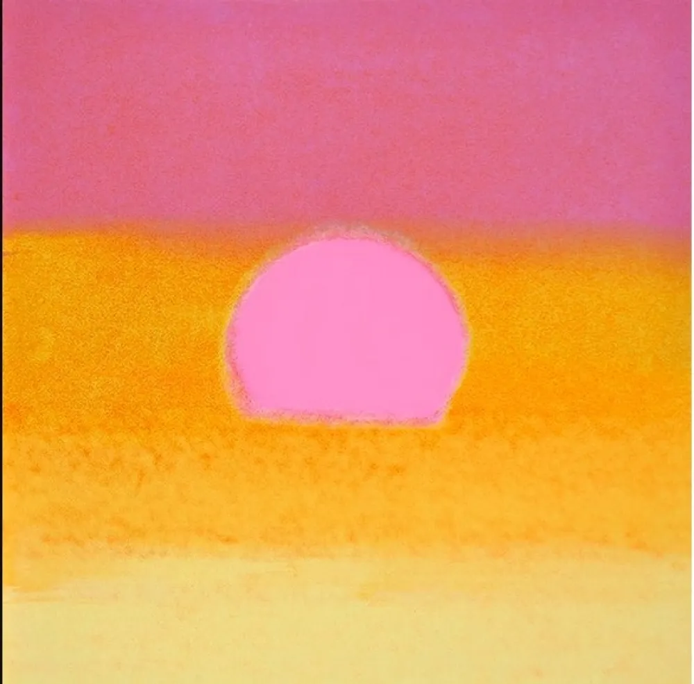 シルクスクリーン Warhol - Sunset (Unique) (Pink/Yellow)