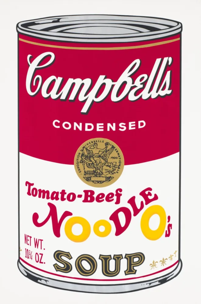 シルクスクリーン Warhol - Tomato-Beef Noodle O's