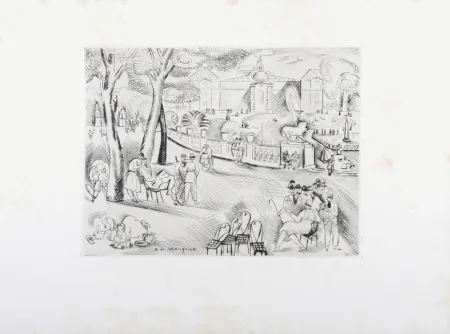 彫版 Waroquier - Jardin du Luxembourg