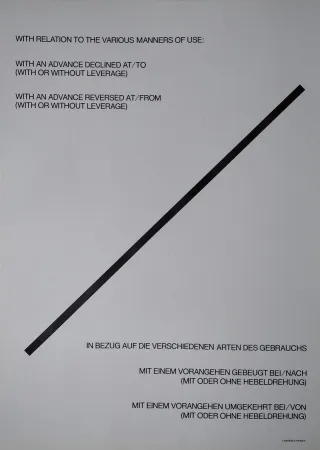 リトグラフ Weiner - „With relation to the various manners of use: with an advance declined at/to (with or without leverage). With an advance reversed at/from (with or without leverage)