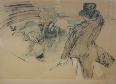 リトグラフ Weisbuch - Cheval dans un cirque