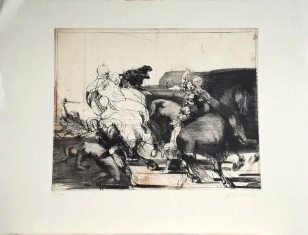 エッチング Weisbuch - Chevaliers