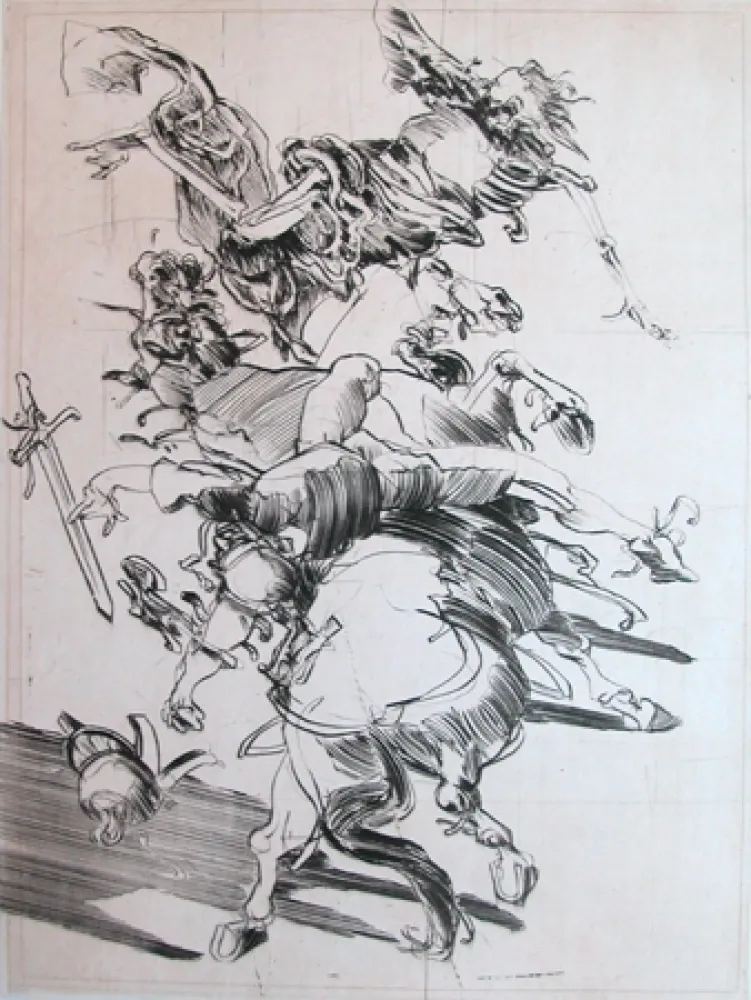 彫版 Weisbuch - LA MORT ET LE CAVALIER