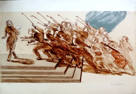 リトグラフ Weisbuch - Le serment des Violonistes 