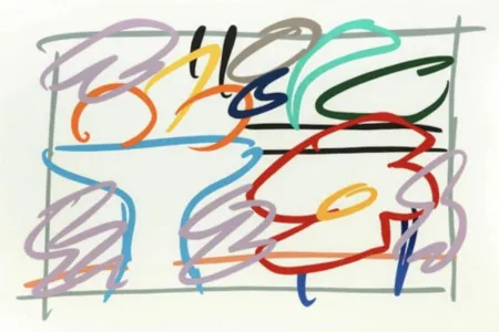 シルクスクリーン Wesselmann - Fast sketch of Still life with abstract painting