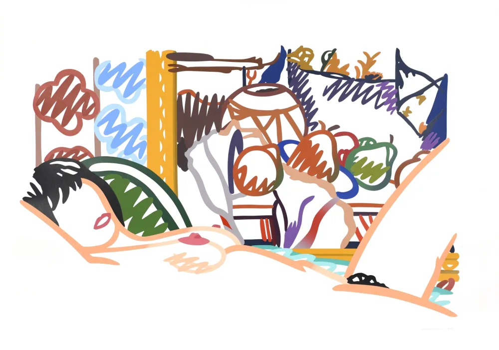 シルクスクリーン Wesselmann - Monica Nude with Cezanne