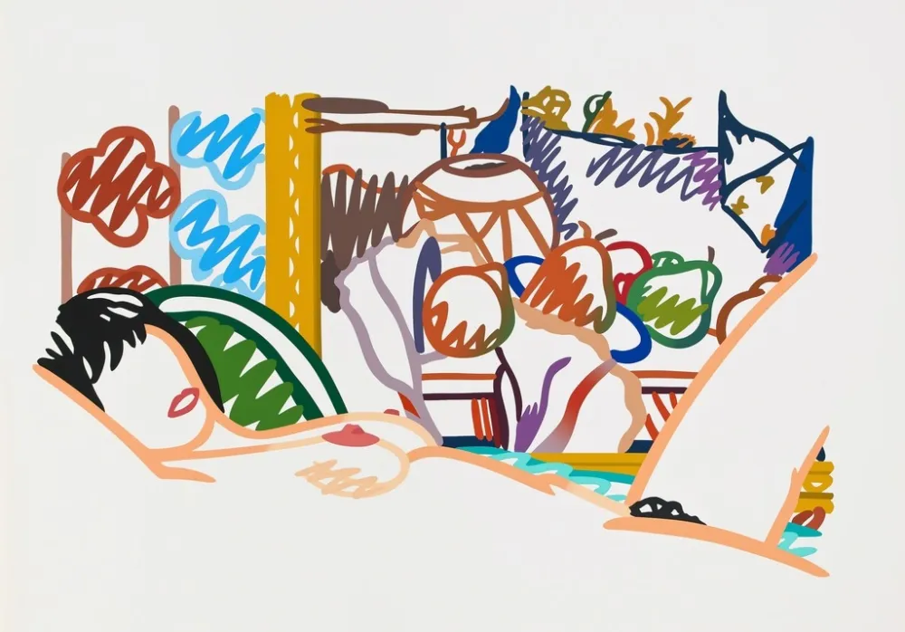 シルクスクリーン Wesselmann - Monica Nude with Cezanne 