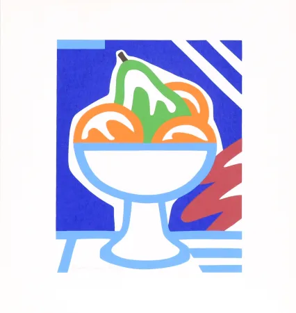 シルクスクリーン Wesselmann - Still Life with Pear and Oranges