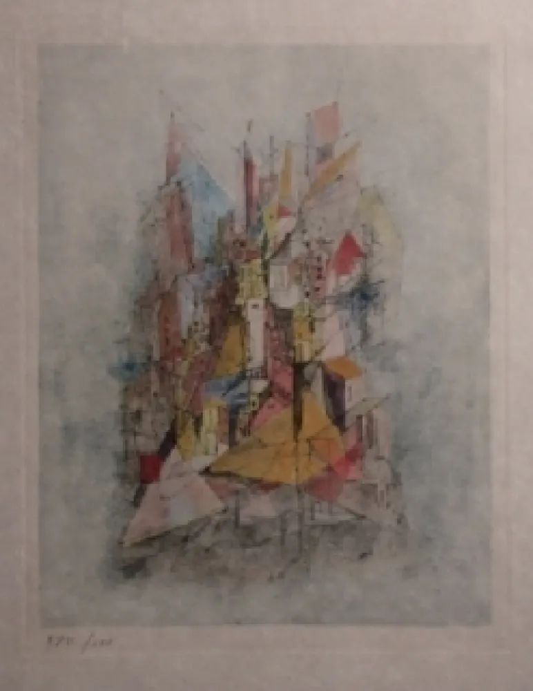 彫版 Wols - Le navire dans la ville