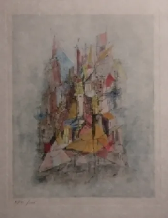 彫版 Wols - Le navire dans la ville