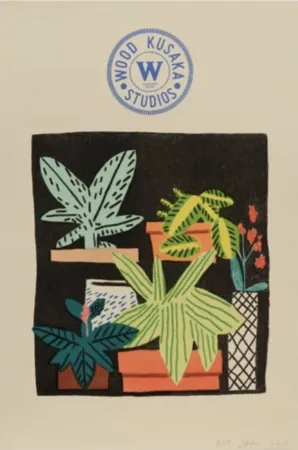 リトグラフ Wood - Notepad Doodle (state II)