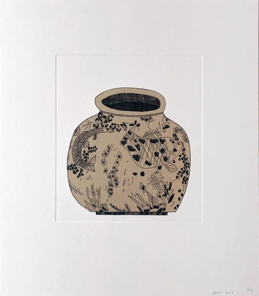 彫版 Wood - Untitled (1) from 8 Pots