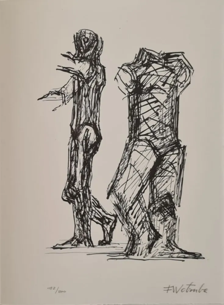 リトグラフ Wotruba - Erker-Treffen 2 