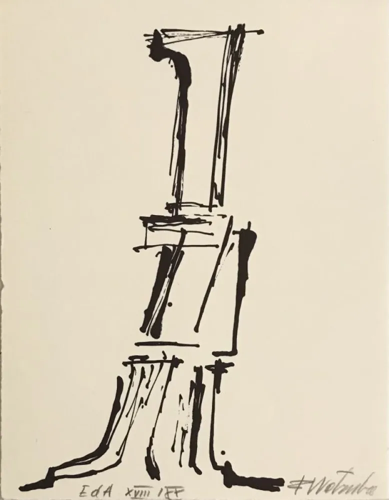 リトグラフ Wotruba - Hommage à Hans Arp