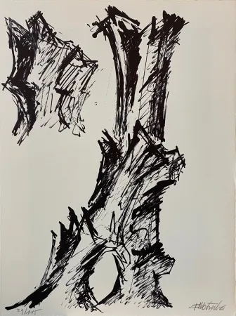 リトグラフ Wotruba - Il pleuvait 