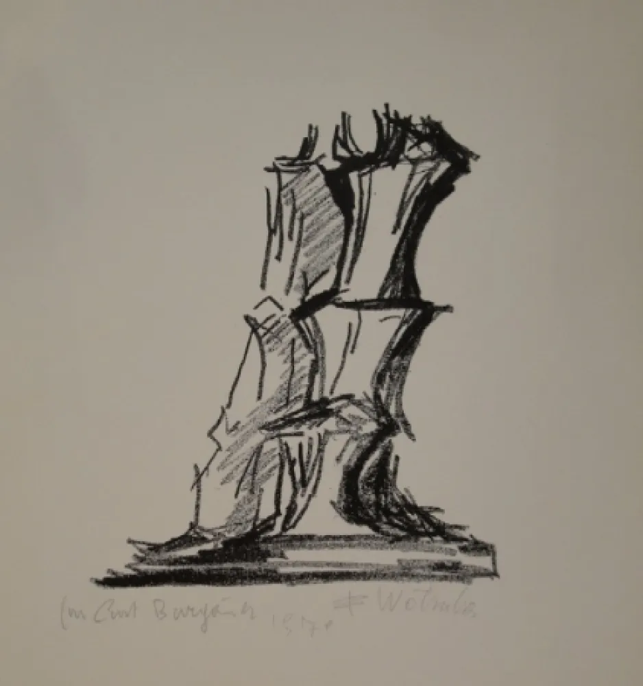 リトグラフ Wotruba - Komposition