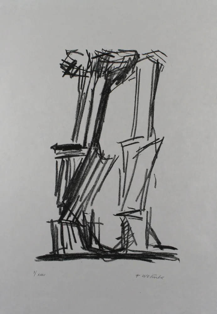 リトグラフ Wotruba - Komposition