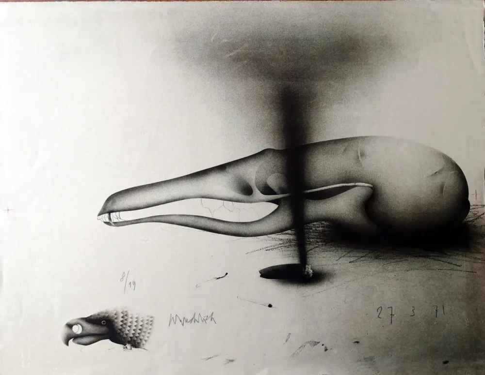 リトグラフ Wunderlich - Composizione