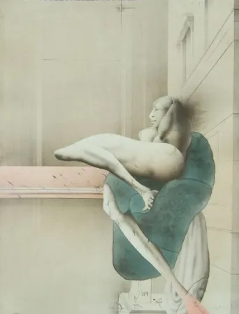 リトグラフ Wunderlich - Omaggio a Michelangelo