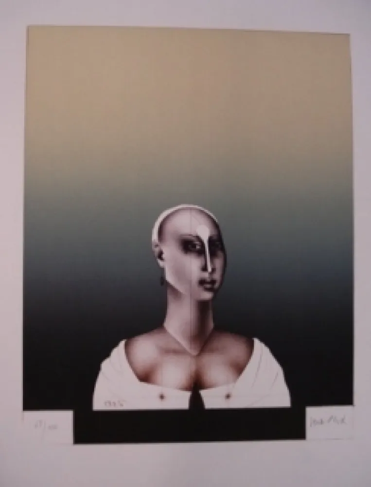 リトグラフ Wunderlich - Portrait d'une dame