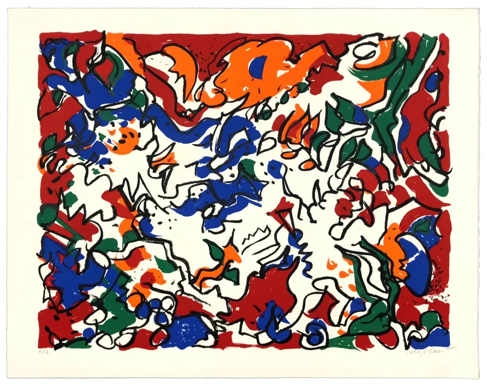 リトグラフ Wyckaert - Carnaval Barbare