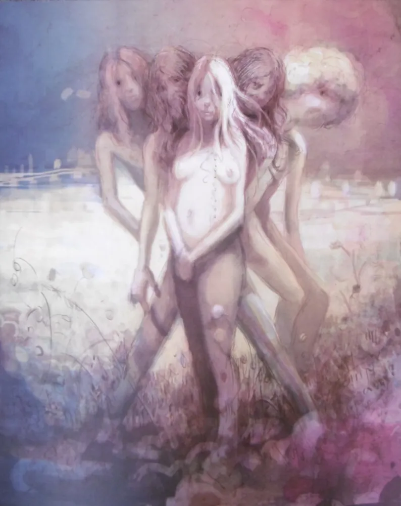 リトグラフ Yuskavage - Hippies in tit Heaven