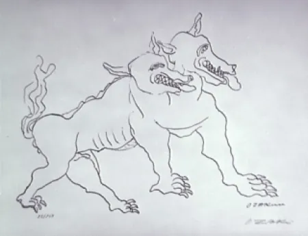 リトグラフ Zadkine - Le chien de Gerion (b)