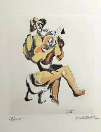 エッチング Zadkine - Le Guitariste