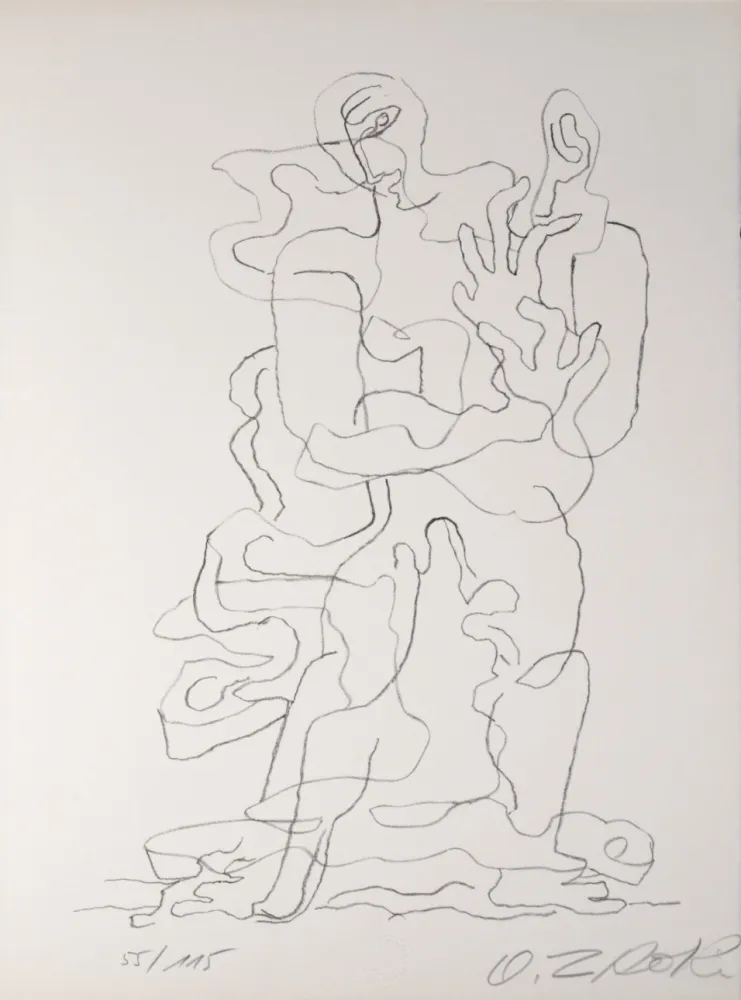 リトグラフ Zadkine - Prends, 1965 - Hand-signed
