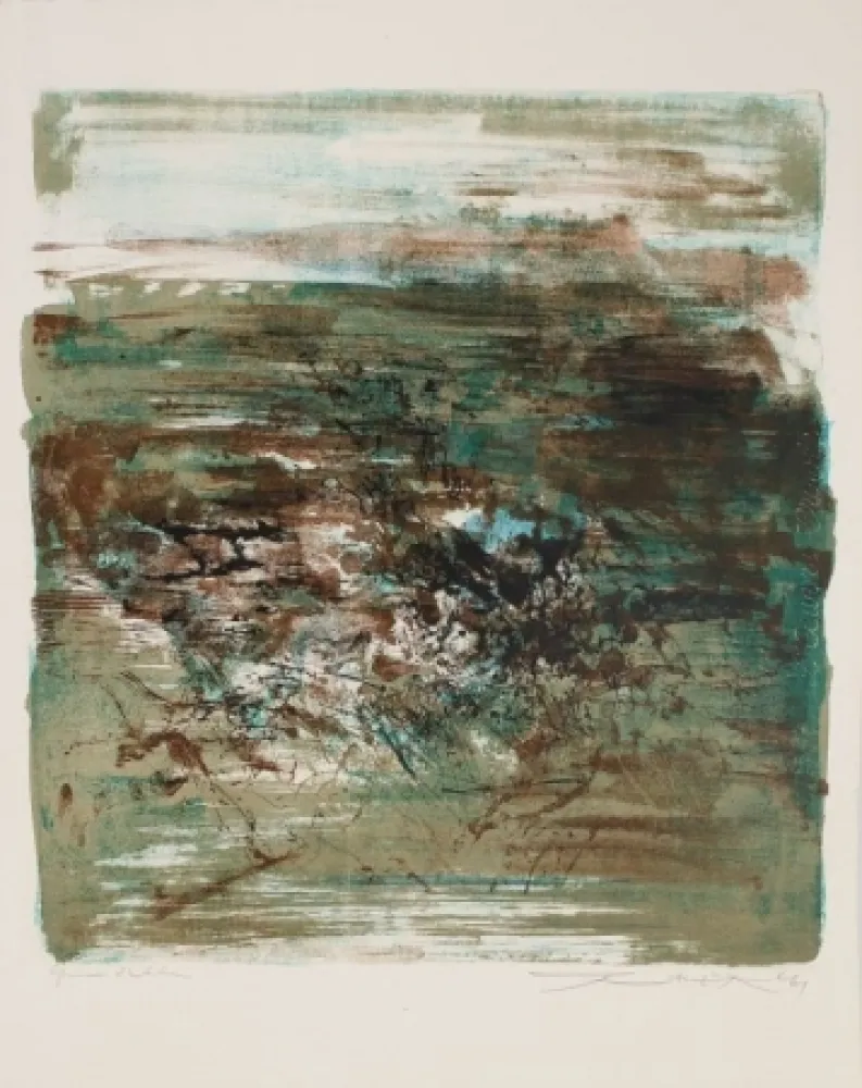 リトグラフ Zao - Composition 1961