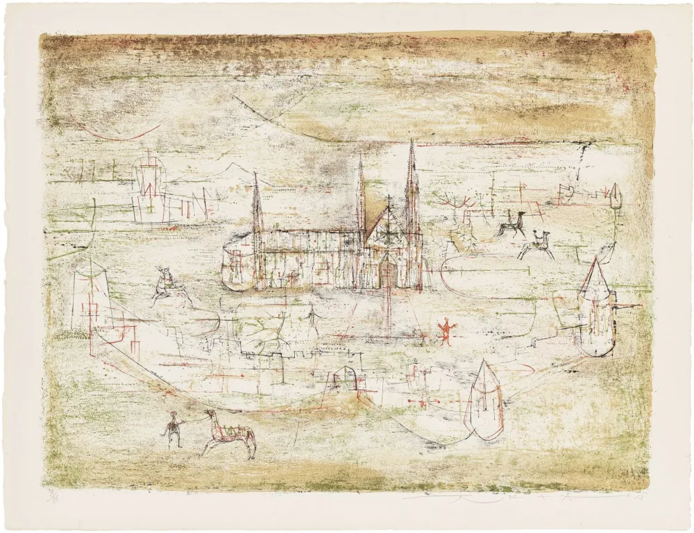 リトグラフ Zao - La vieille ville 