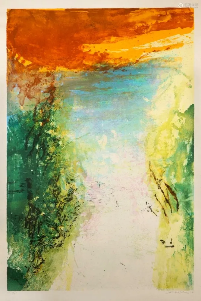 リトグラフ Zao - Mémoire de la liberté