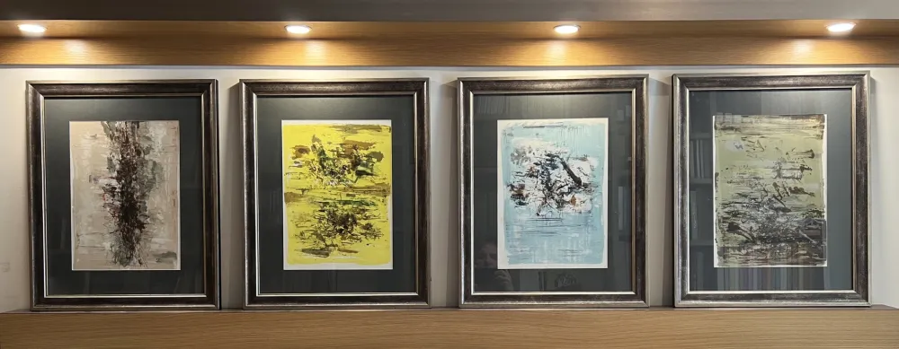 リトグラフ Zao - QUATRE LITHOGRAPHIES POUR LA TENTATION DE L'OCCIDENT (1962)