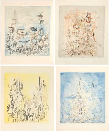 挿絵入り本 Zao - René Char : LES COMPAGNONS DANS LE JARDIN. 4 gravures originales en couleurs (1957)