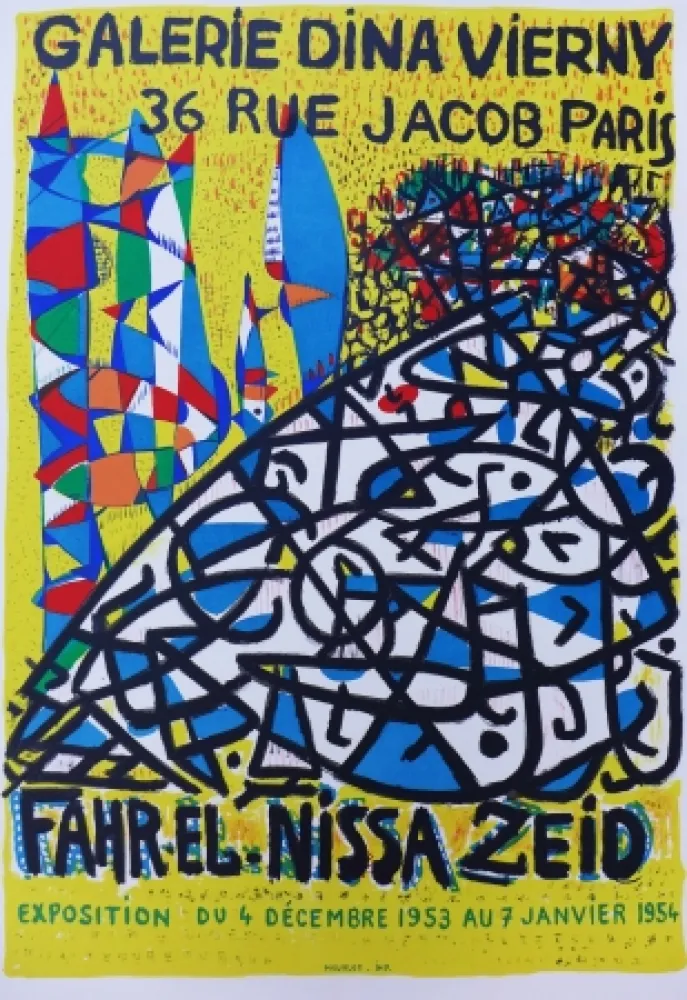 リトグラフ Zeid - Dina Vierny 1953